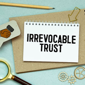 Image depicting the concept of an irrevocable trust in business, symbolizing stability and asset protection